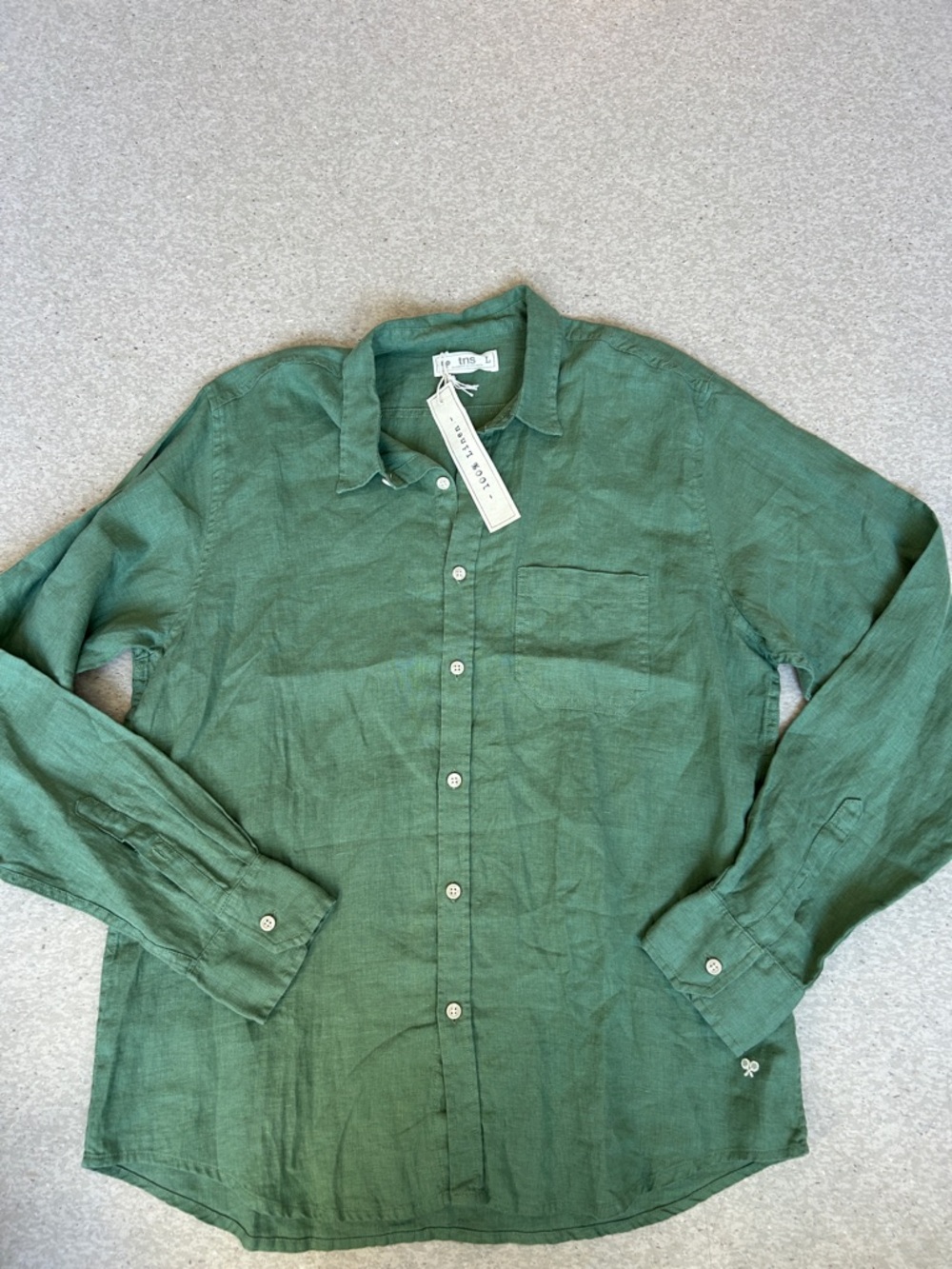 TNS 100% Linen Button-Up Shirt size Large